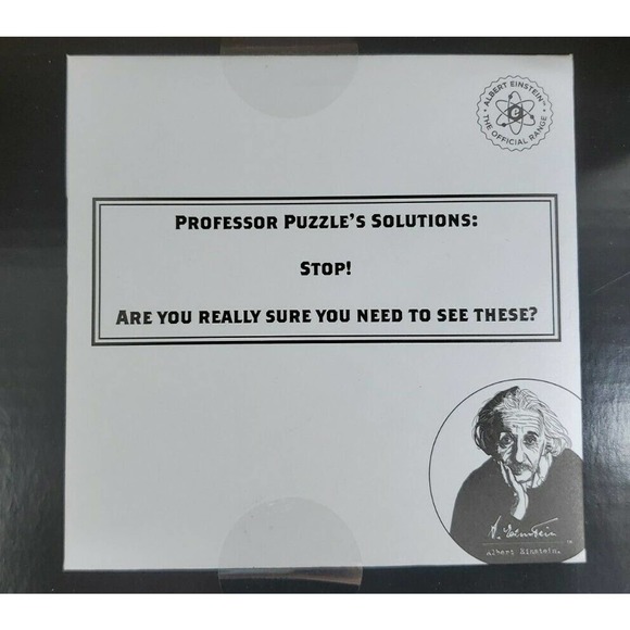 Einstein's Riddle Puzzle no2 no3 wood letter block & cubes by Proffesor Puzzle - Picture 4 of 6